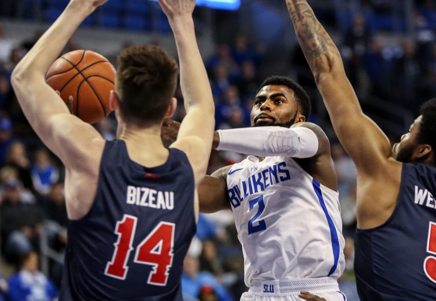 St. Louis University Battles Duquesne University on Senior Night